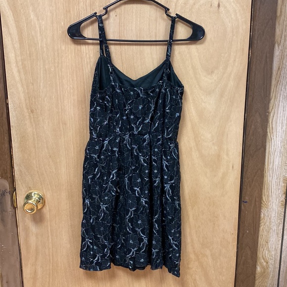 Bebop black and silver flower lace dress. - Picture 3 of 4